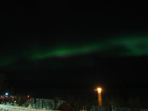 Northern Lights above the Ofoten Fjord tonight