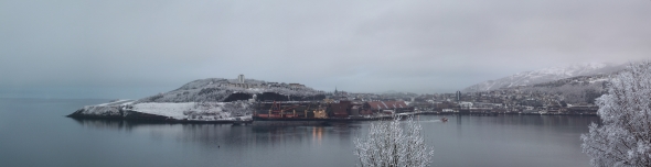 Panorama of Narvik yesterday when the snowing stopped